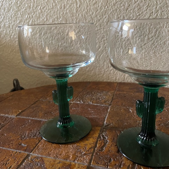 Set of 2 Vintage Cactus Margarita Glasses - Picture 15 of 15